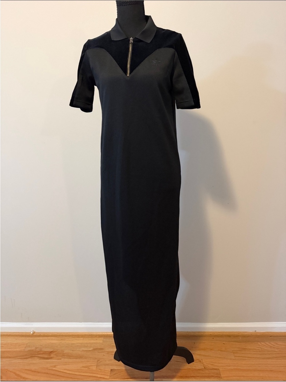 adidas Black Polo Maxi Dress with Side Slit - Picture 7 of 7